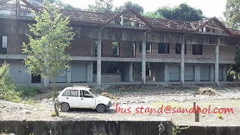 half constructed bus stand at Sandhole