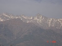 Snow Covered Dholadhar ranges view from Sandhol